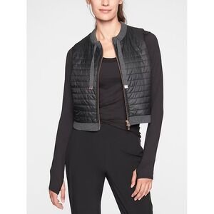 Athleta Black Quilted Vest